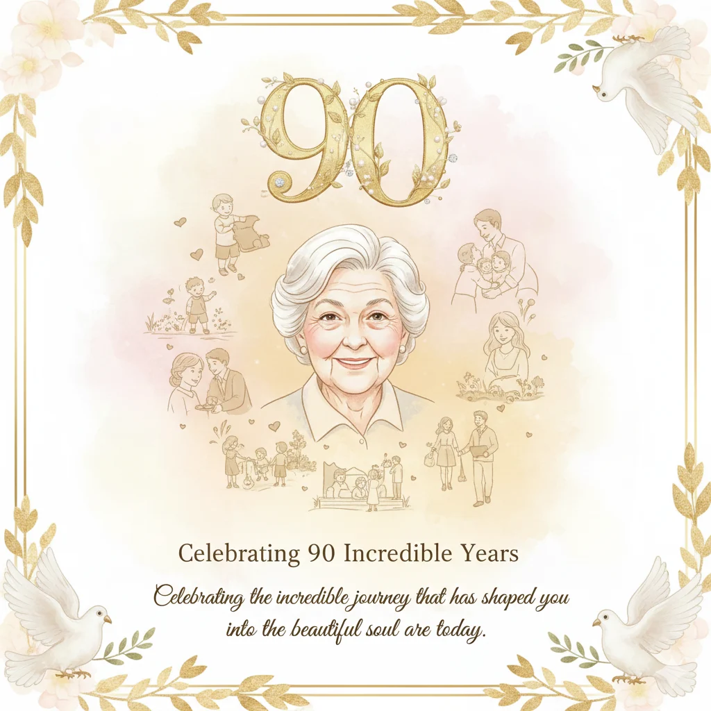 90th Birthday Wishes for Mom