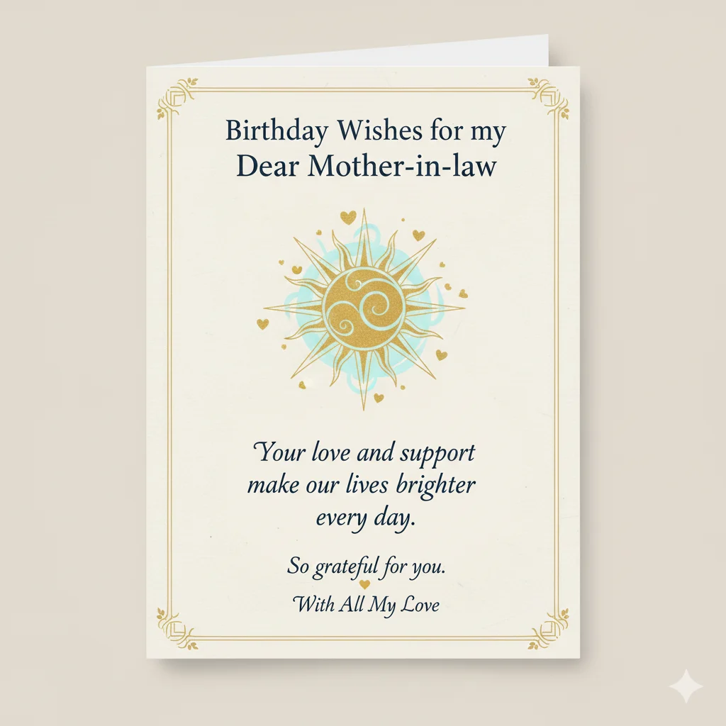 birthday wishes for mother in law
