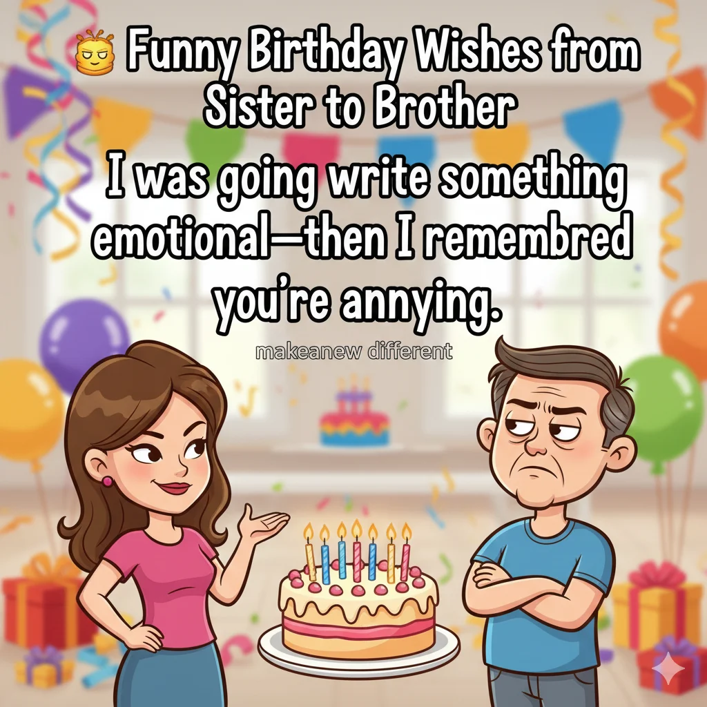 funny birthday wishes for brother