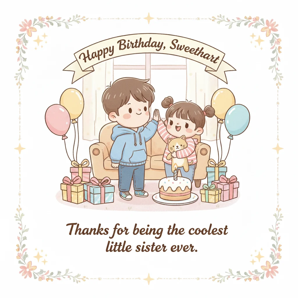 birthday wishes for little sister