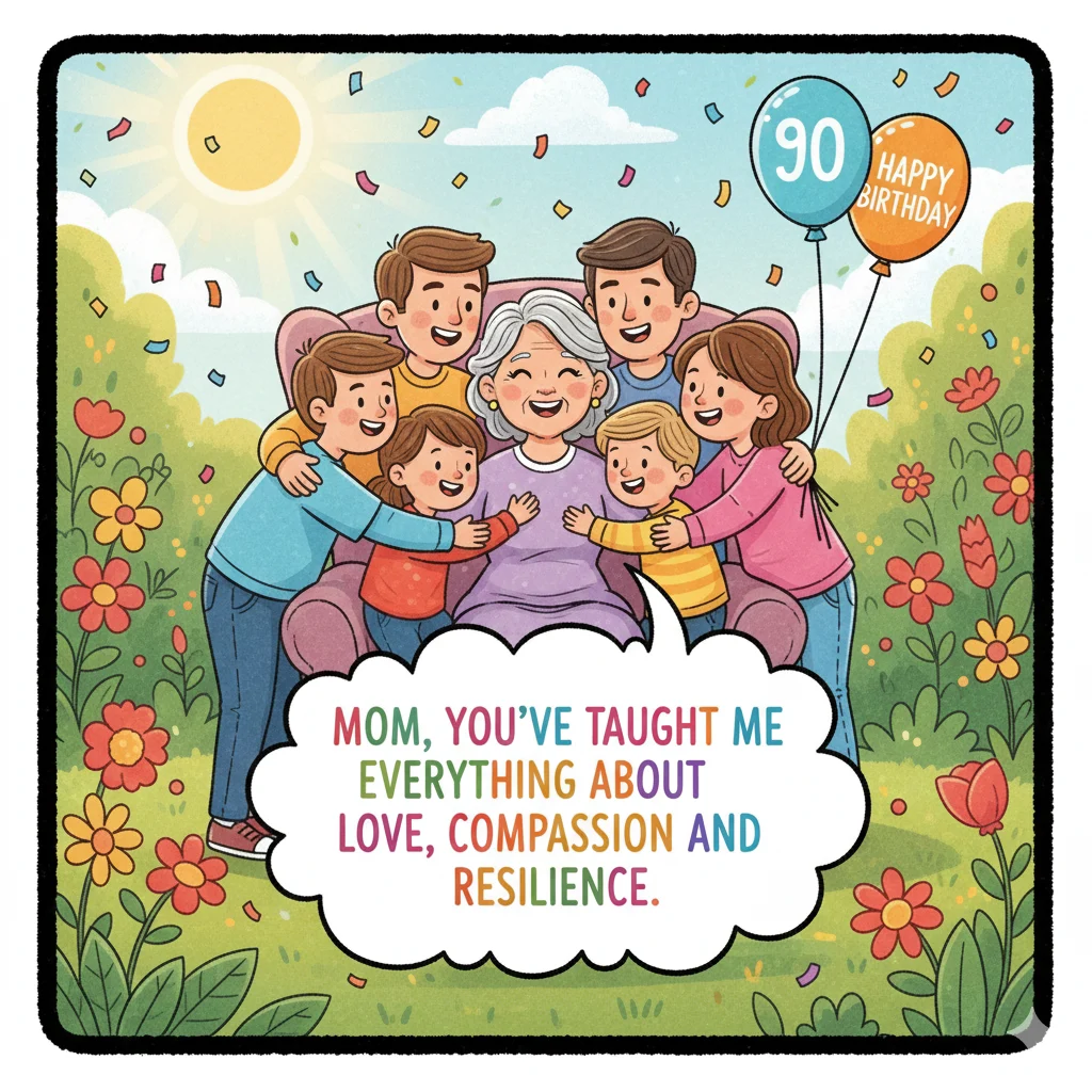 90th Birthday Wishes for Mom