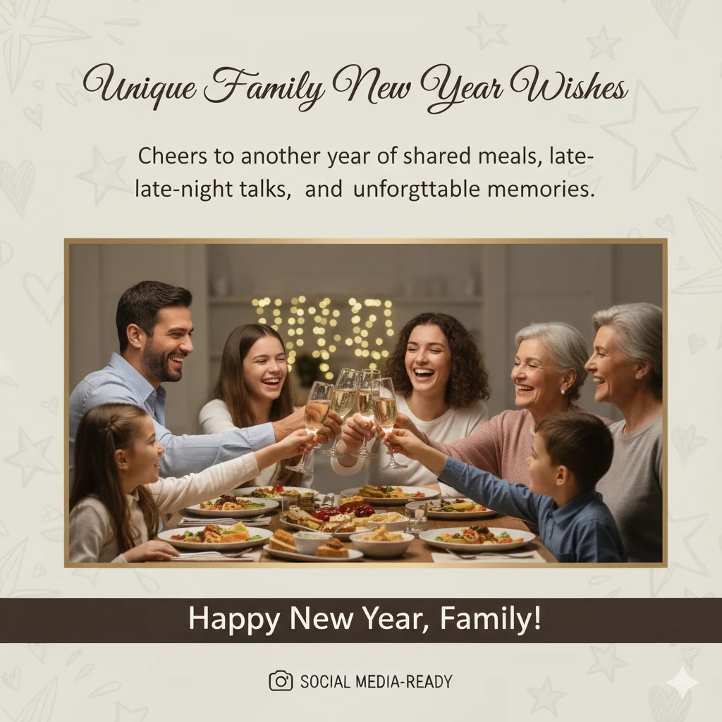 unique family happy new year wishes