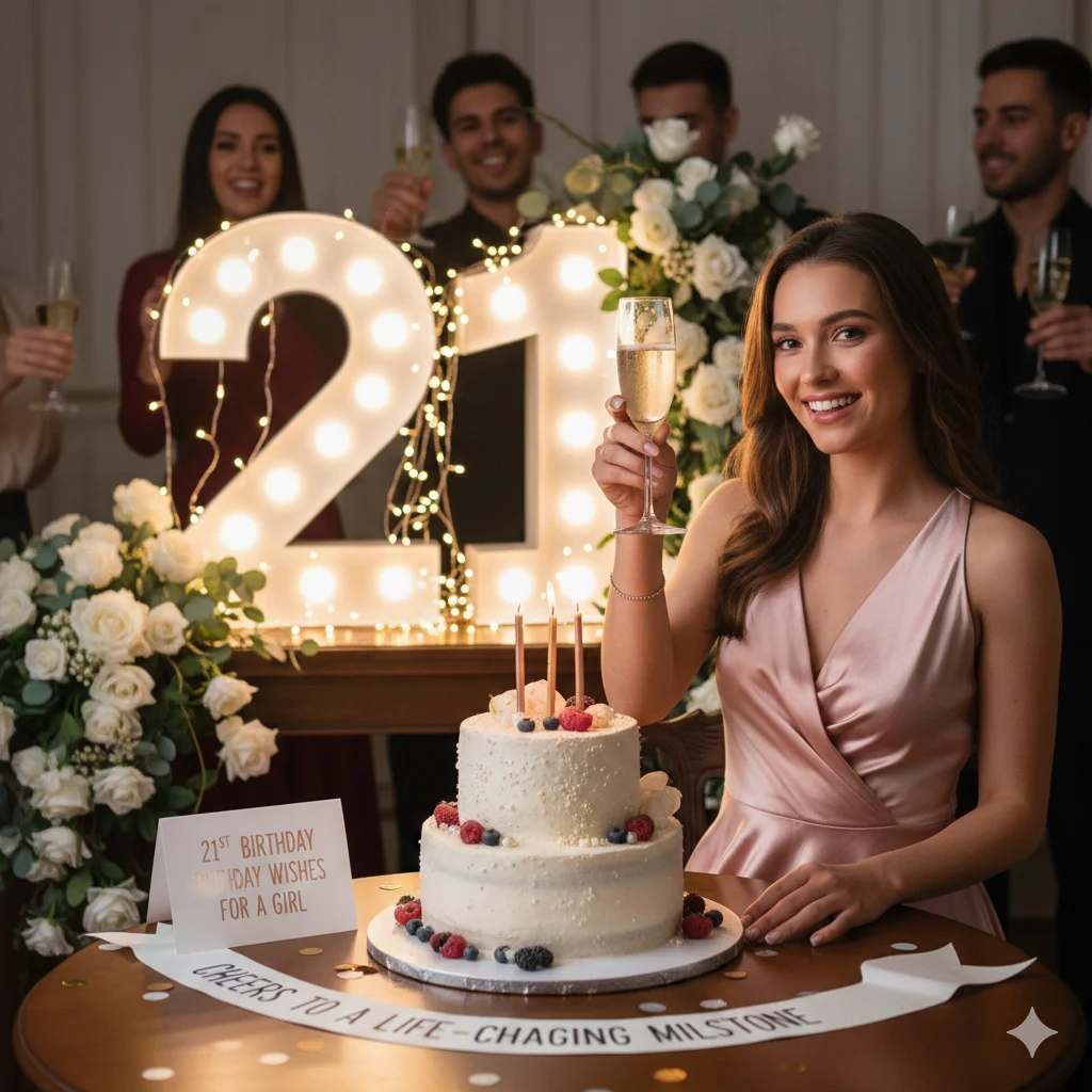 21st birthday wishes for a girl