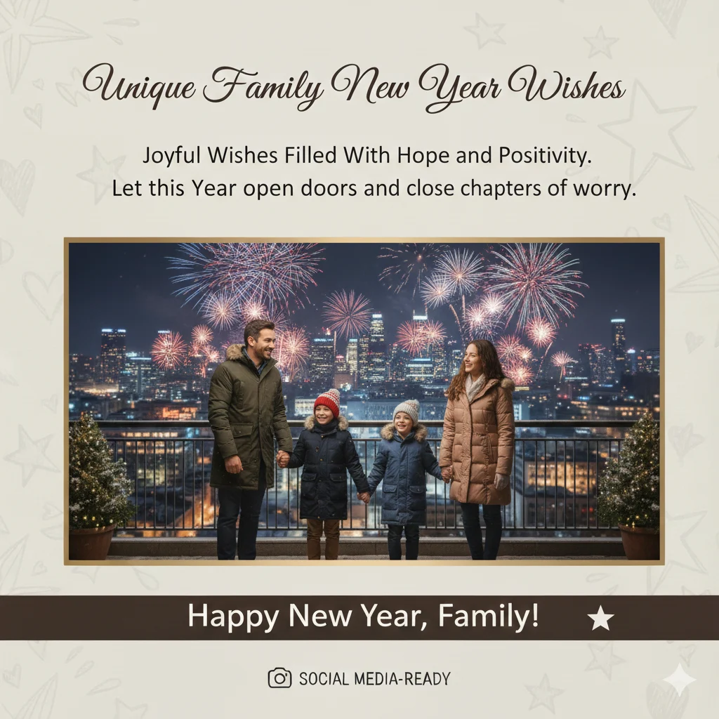 unique family happy new year wishes