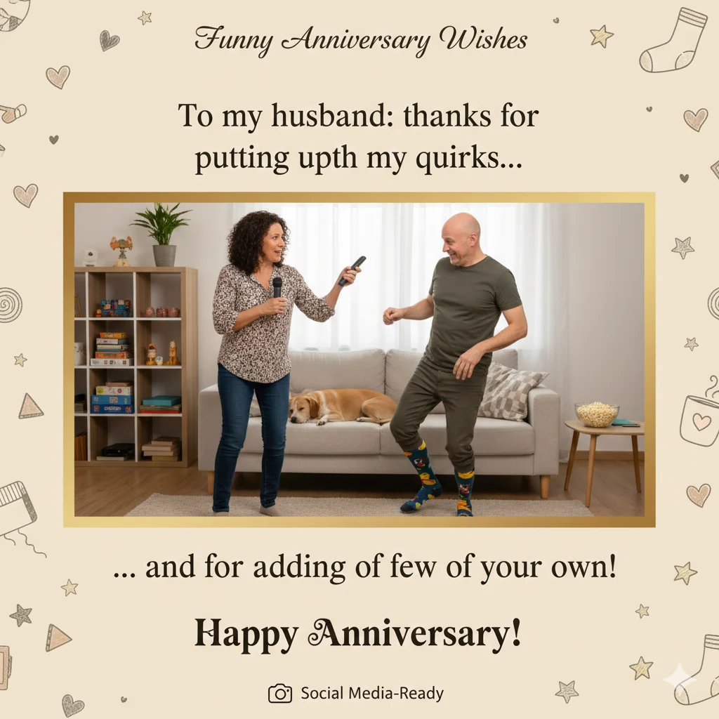 anniversary wishes for husband funny