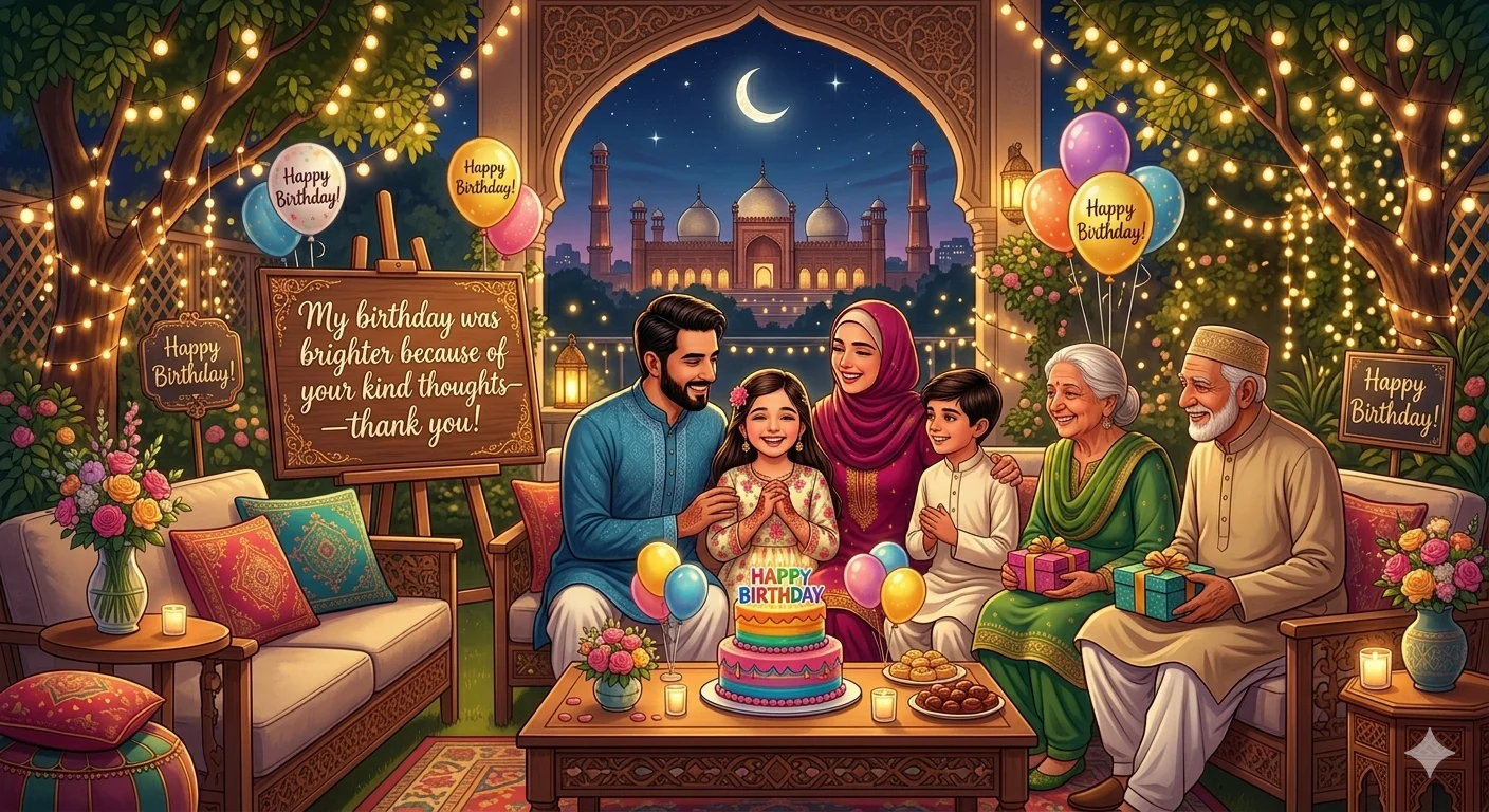 short thank you message for birthday wishes